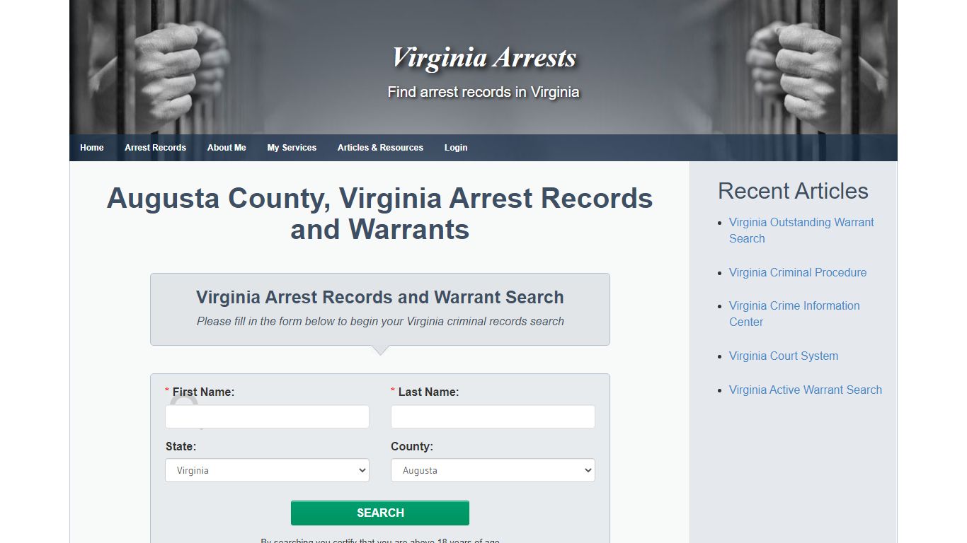 Augusta County, Virginia Arrest Records and Warrants ...